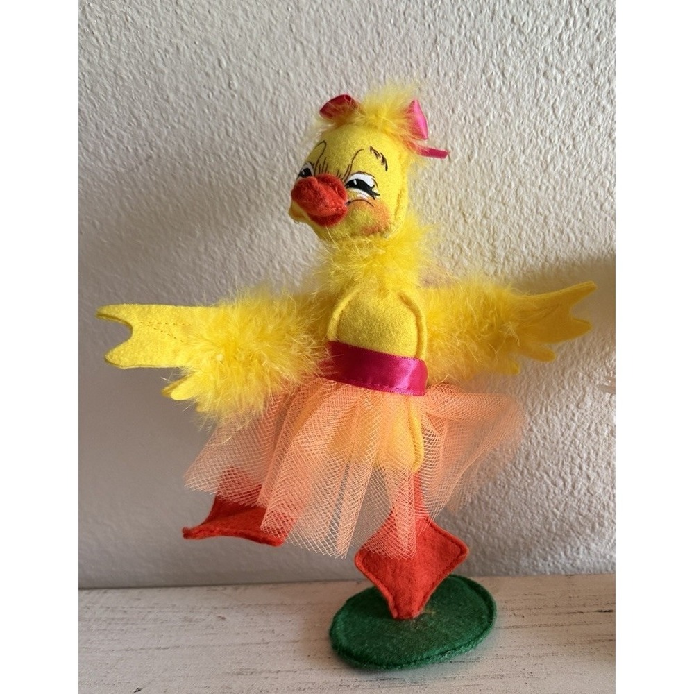 Annalee Yellow Dancing Duck Fluffy Tutu Ballerina Plush Toy 6 Inch